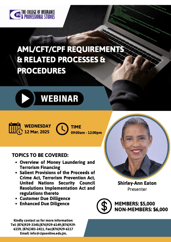 AMLCFTCPF REQUIREMENTS AND RELATED PROCESSES AND PROCEDURES SEMINAR flyer final (1) (1)
